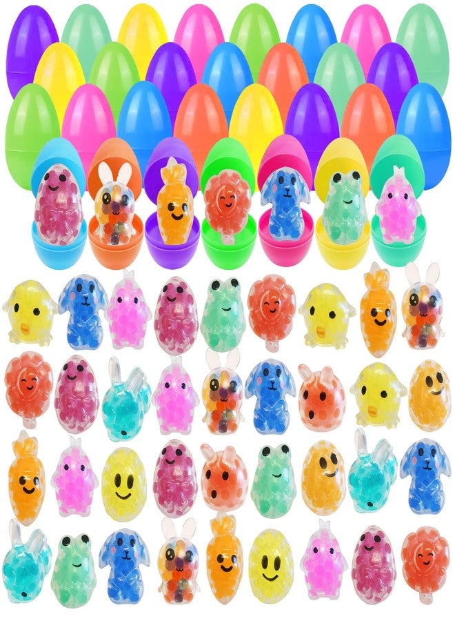 Cherislpy 36 Pack Prefilled Easter Eggs with Squishy Toys Inside Bright Colorful Easter Eggs Filled with Easter Fidget Toys Great for Adult Easter Basket Stuffers Egg Fillers Party Favors - Image 1